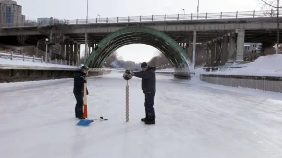 Ice carrot on the Rideau Canal Skateway.
