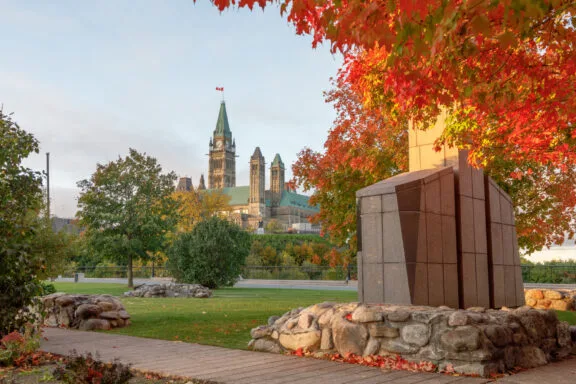View of the Parliament Buildings from Major’s Hill Park