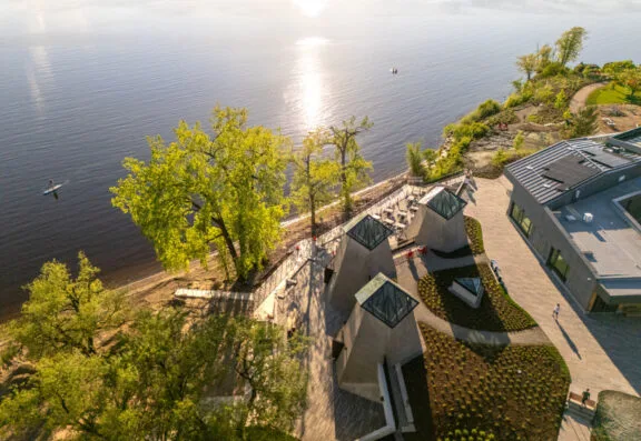 Vue aérienne de la plage Westboro.