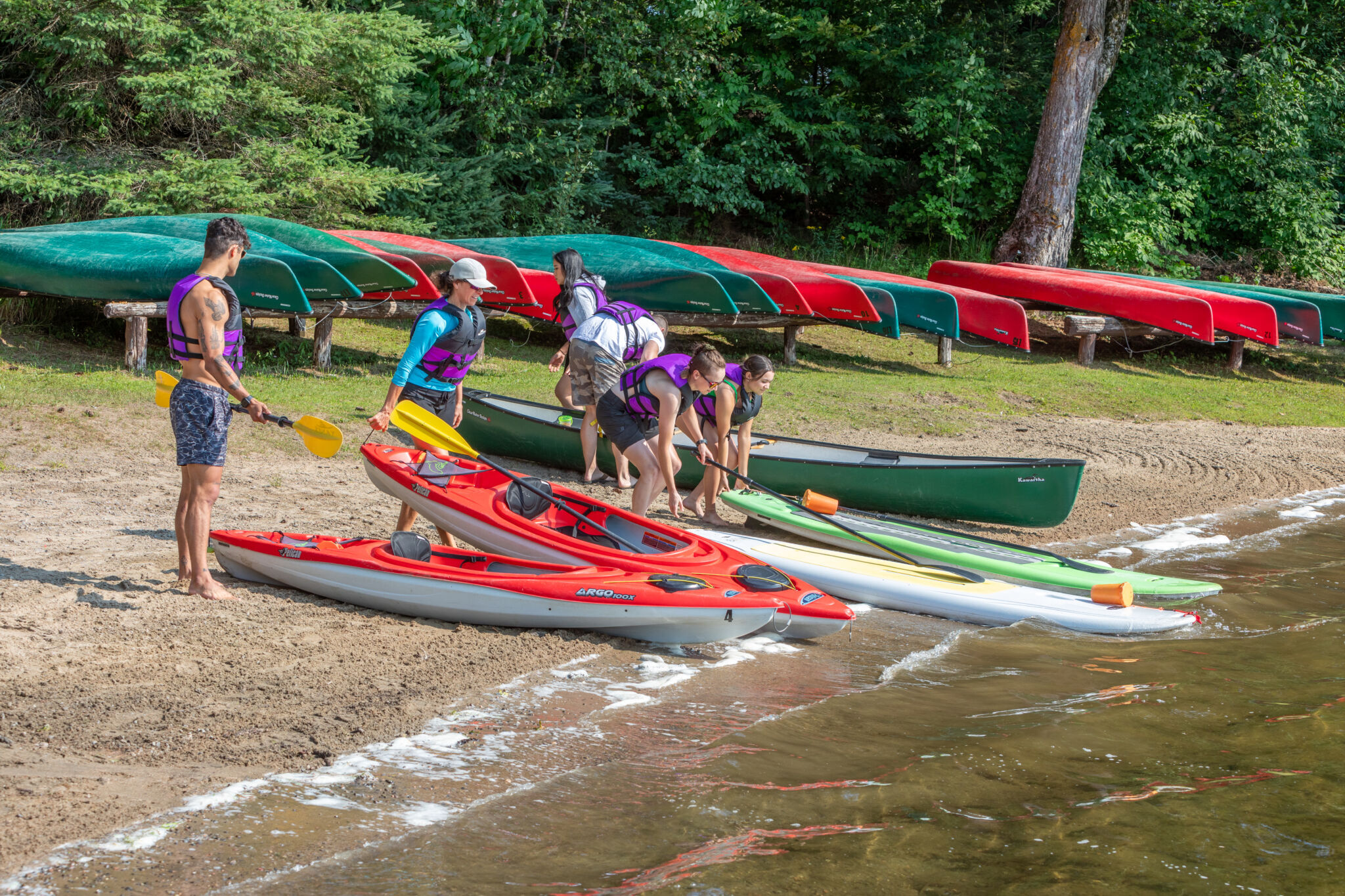 Boating access ramp in Gatineau Park.