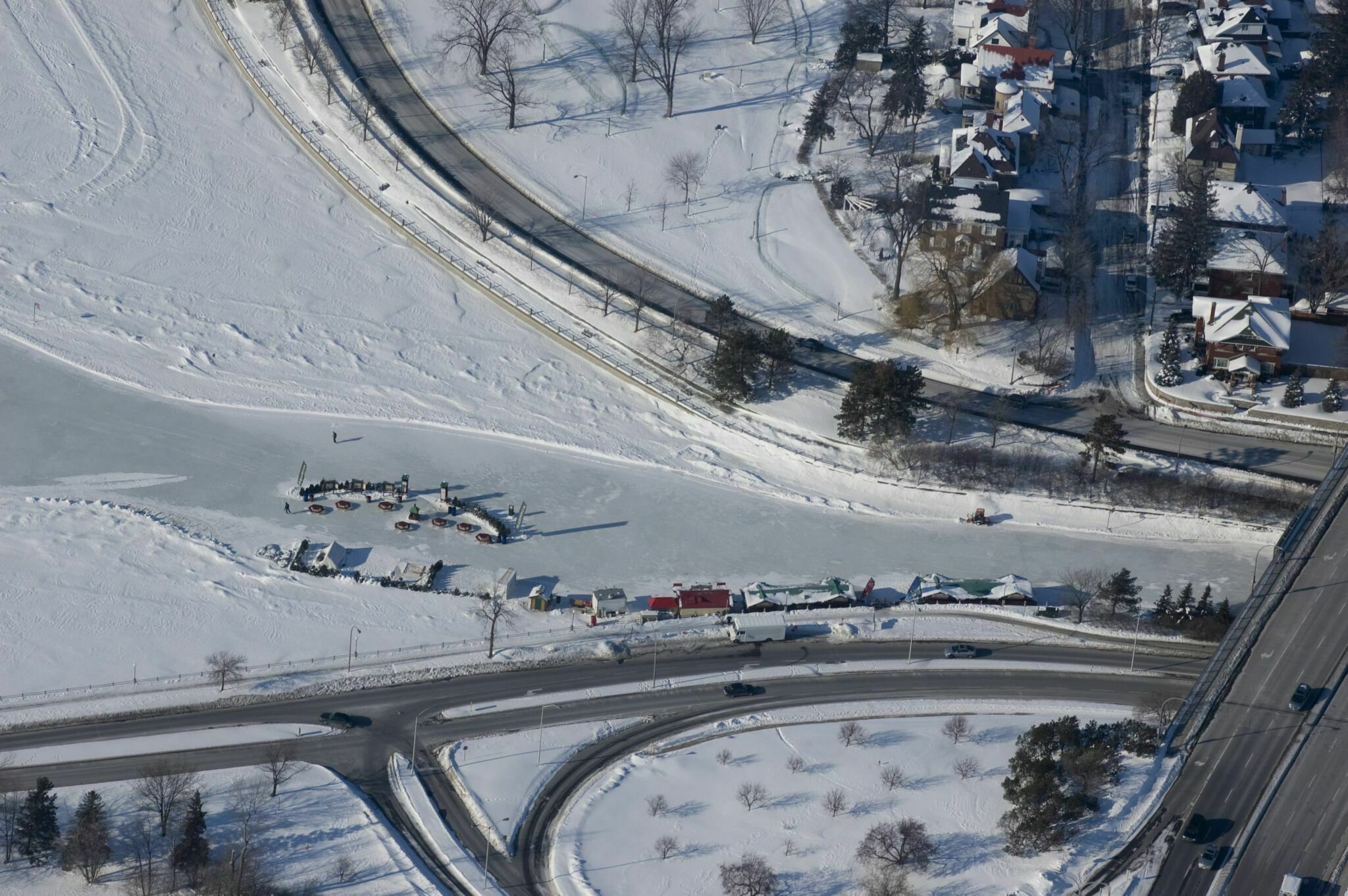 Aerial view of the Bronson Rest Area