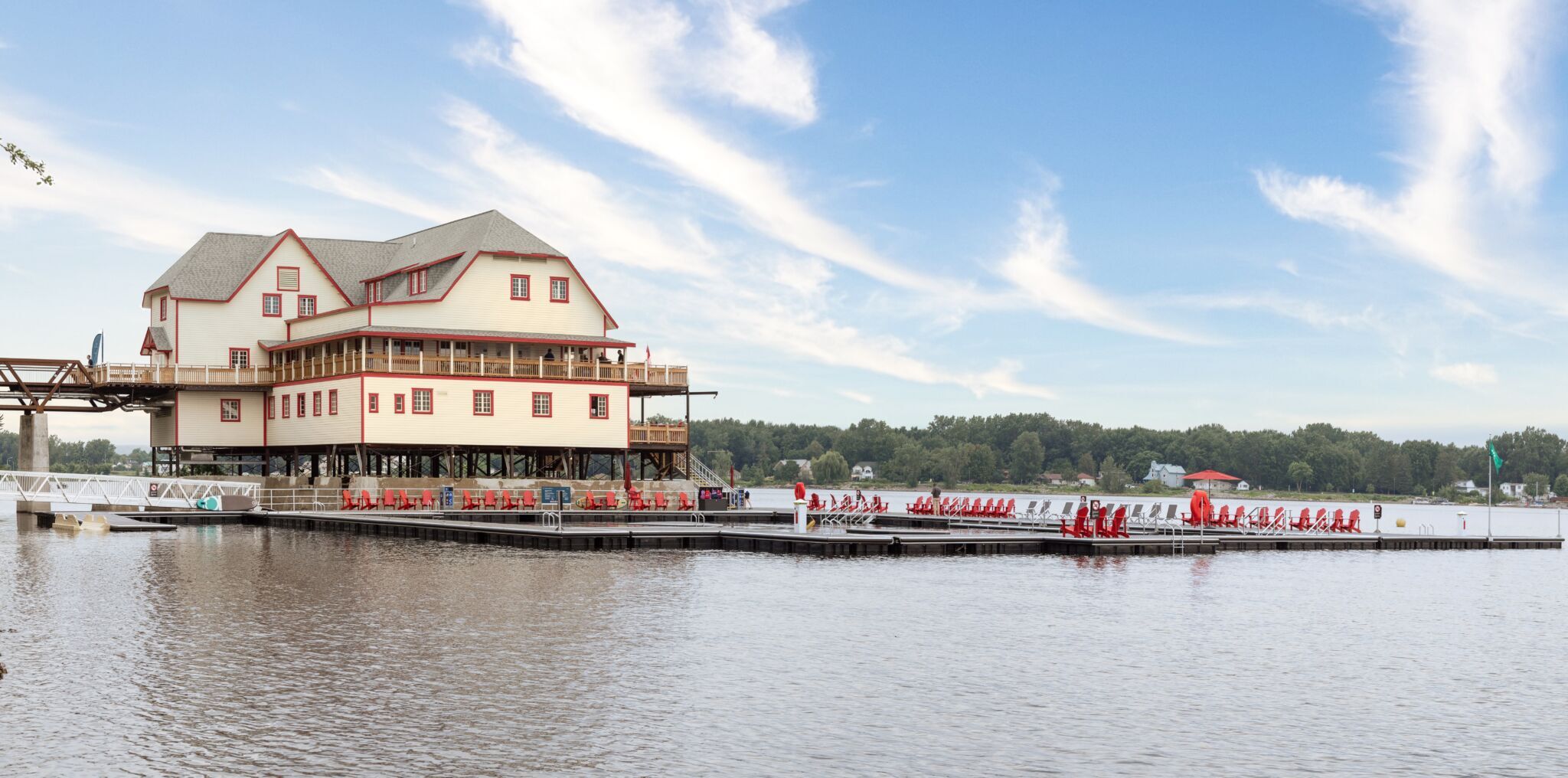 View of the NCC River House and its new dock.