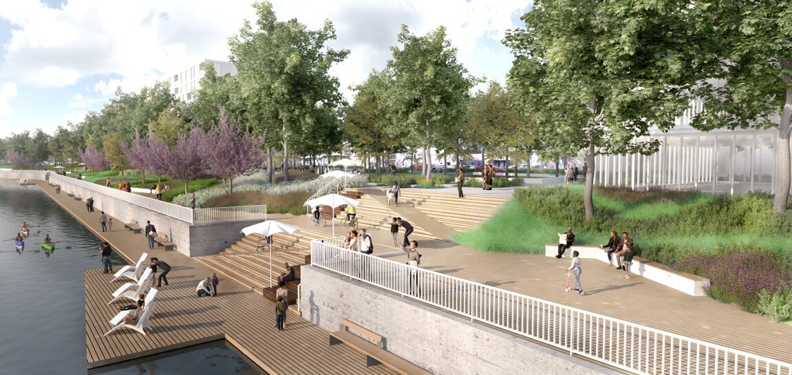 Rendering of potential Brewery Creek revitalization